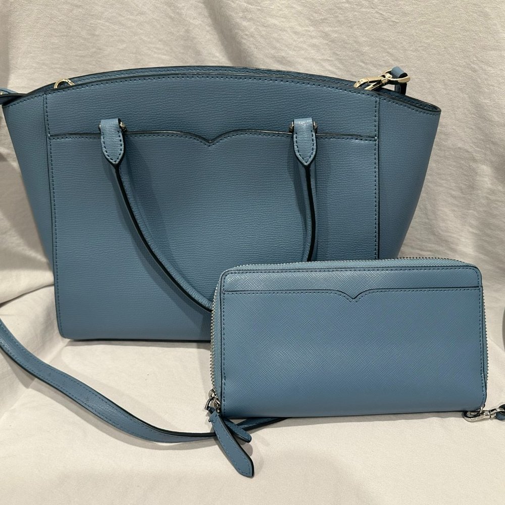 Kate Spade Authentic Blue Purse and Wallet Set - Picture 4 of 11